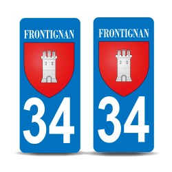 AUTOCOLLANT PLAQUE AUTO MOTO FRONTIGNAN